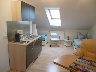 Küche/Küchenzeile in der Unterkunft A10 Apartmenthaus