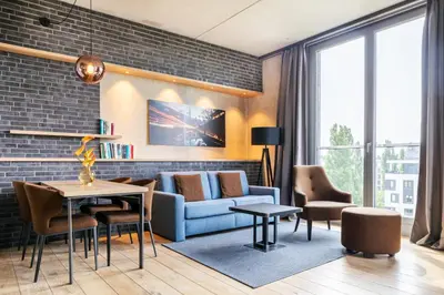 Ein Sitzbereich in der Unterkunft Downtown Apartments Mitte