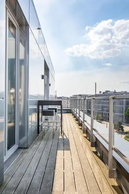 Ein Balkon oder eine Terrasse in der Unterkunft Downtown Apartments Mitte