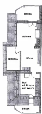 Grundriss der Unterkunft Ferienwohnung Katja in der Villa Seeblick