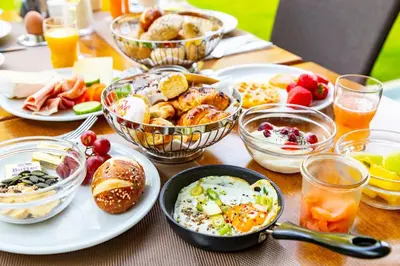 Essen in der Ferienwohnung oder in der Nähe