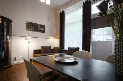 Ein Sitzbereich in der Unterkunft Altbauwohnung mit 3 Bädern (PB6)