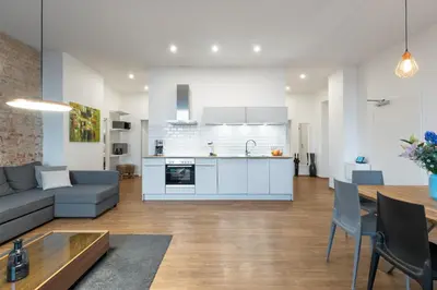 Küche/Küchenzeile in der Unterkunft BENSIMON apartments Mitte - Moabit