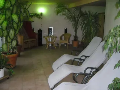 Ein Sitzbereich in der Unterkunft Hotel Schützenhaus