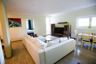 TV/Unterhaltungsangebot in der Unterkunft Wassersport-Appartements am Stößensee