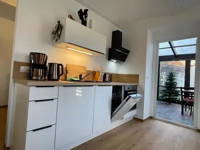 Küche/Küchenzeile in der Unterkunft Spreewaldapartments-Kossatz