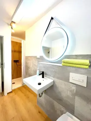 Ein Badezimmer in der Unterkunft Spreewaldapartments-Kossatz