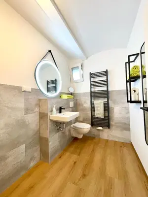 Ein Badezimmer in der Unterkunft Spreewaldapartments-Kossatz