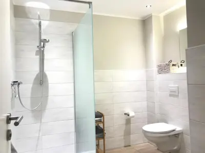 Ein Badezimmer in der Unterkunft Spreewaldapartments-Kossatz