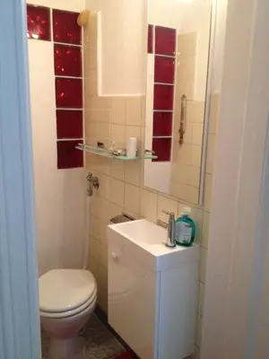 Ein Badezimmer in der Unterkunft Appartement am Tegeler See