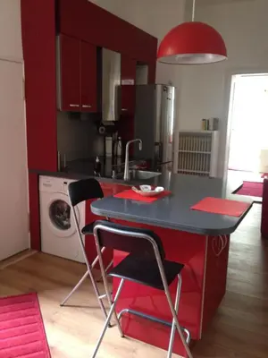 Küche/Küchenzeile in der Unterkunft Appartement am Tegeler See