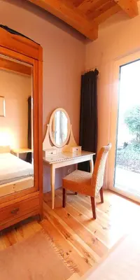 Ein Bett oder Betten in einem Zimmer der Unterkunft Pension an der Elsterbrücke