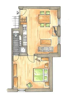 Grundriss der Unterkunft Forsthaus Sommerswalde