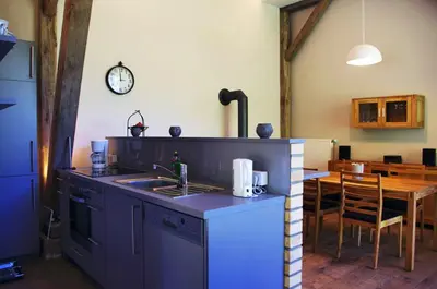 Küche/Küchenzeile in der Unterkunft Forsthaus Sommerswalde