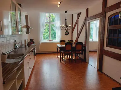 Küche/Küchenzeile in der Unterkunft Spreewald Unterkünfte 