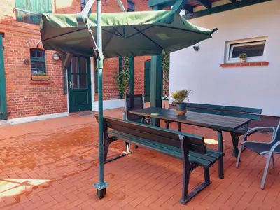 Ein Patio oder anderer Außenbereich in der Unterkunft Spreewald Unterkünfte 