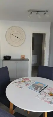 Ein Sitzbereich in der Unterkunft Ferienhaus - Wohnung- Havelblick
