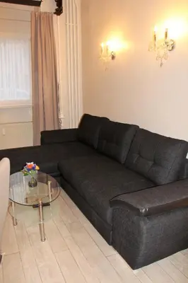 Ein Sitzbereich in der Unterkunft Stars Berlin Apartments Essener Straße