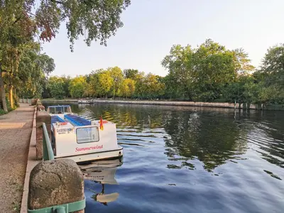 Blick auf einen Fluss in der Nähe der Ferienwohnung