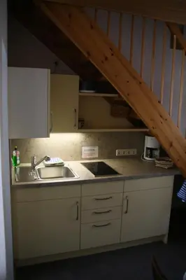 Küche/Küchenzeile in der Unterkunft Ferienwohnung Gliese