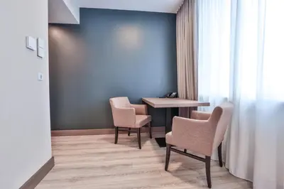 Ein Sitzbereich in der Unterkunft Ocak Aparthotel