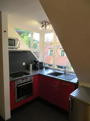 Küche/Küchenzeile in der Unterkunft Fischerhaus am See