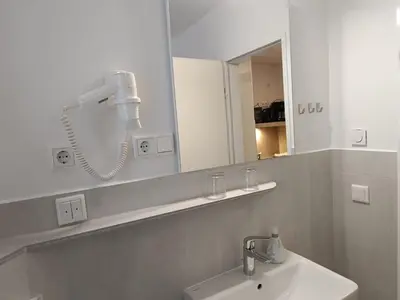 Ein Badezimmer in der Unterkunft Kastanienhof Lübben