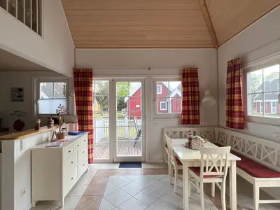 Küche/Küchenzeile in der Unterkunft Blaues Haus am See