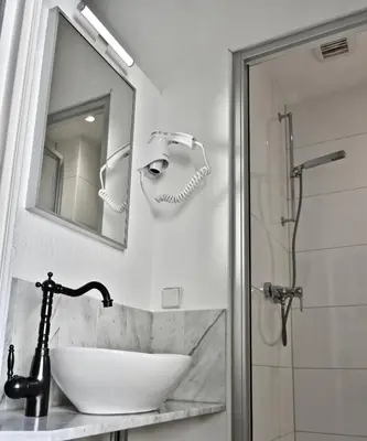 Ein Badezimmer in der Unterkunft Apartments im Thüringer Hof
