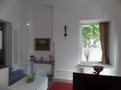 Ein Sitzbereich in der Unterkunft Ferienwohnung Luise