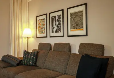 Ein Sitzbereich in der Unterkunft Ferienwohnung Berlin