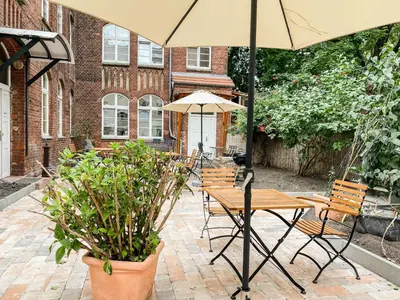 Ein Garten an der Unterkunft Ferienwohnung Backstube