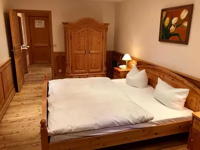 Ein Bett oder Betten in einem Zimmer der Unterkunft Schloss Diedersdorf