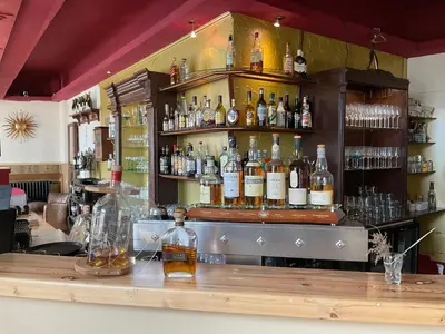 Lounge oder Bar in der Unterkunft Bahnhofshotel Die Neue Bühne
