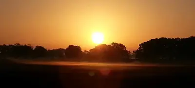 Blick auf den Sonnenuntergang/Sonnenaufgang von der Ferienwohnung aus oder aus der Nähe
