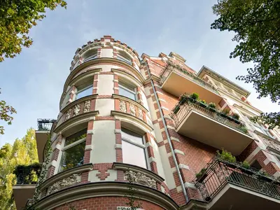 Das Gebäude in dem sich die Ferienwohnung befindet
