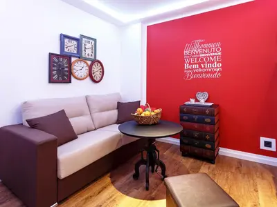 Ein Sitzbereich in der Unterkunft Ferienwohnung Tiergarten