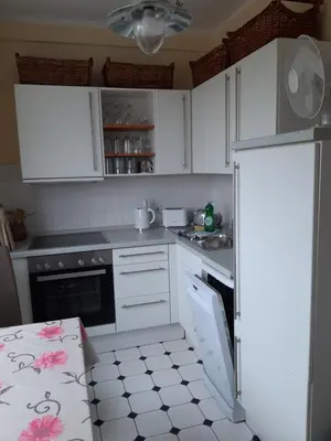 Küche/Küchenzeile in der Unterkunft Wohnung mit Blick über Potsdam