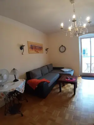 Ein Sitzbereich in der Unterkunft Wohnung mit Blick über Potsdam