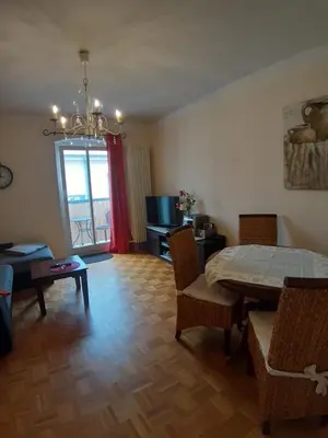 Ein Sitzbereich in der Unterkunft Wohnung mit Blick über Potsdam
