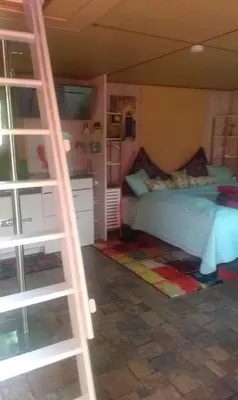Ein Bett oder Betten in einem Zimmer der Unterkunft Das kleine Ferienhaus