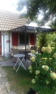 Ein Garten an der Unterkunft Das kleine Ferienhaus