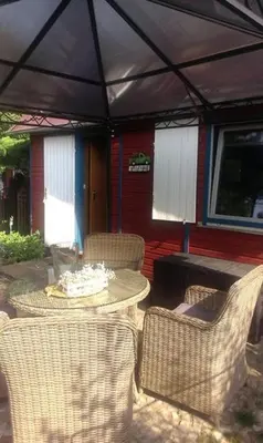 Ein Sitzbereich in der Unterkunft Das kleine Ferienhaus