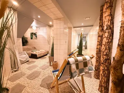 Ein Badezimmer in der Unterkunft Strandhotel Vier Jahreszeiten Buckow