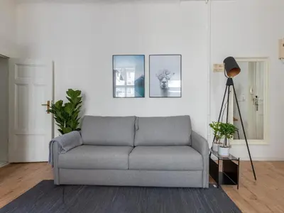 Ein Sitzbereich in der Unterkunft Apartment Berlin Kaiser-Friedrich-Straße