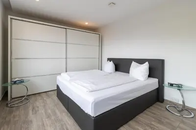 Ein Bett oder Betten in einem Zimmer der Unterkunft Marina Niederhavel