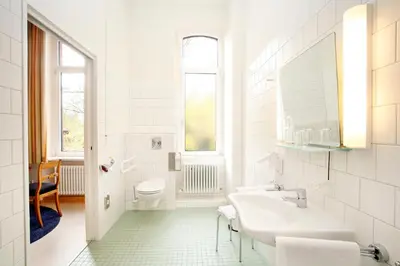 Ein Badezimmer in der Unterkunft Gäste- und Tagungshaus am Glockengarten
