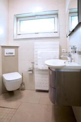 Ein Badezimmer in der Unterkunft Am Schmeding