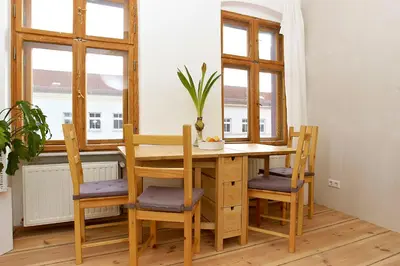 Ein Sitzbereich in der Unterkunft Berlin Apartments Mitte
