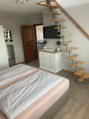 Ein Bett oder Betten in einem Zimmer der Unterkunft Spreewald-Ferienwohnung Reschke